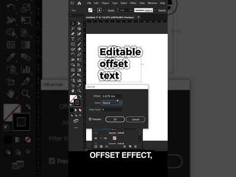 How to create offset path text in illustrator #illustrator #illustratortutorial #graphicdesign