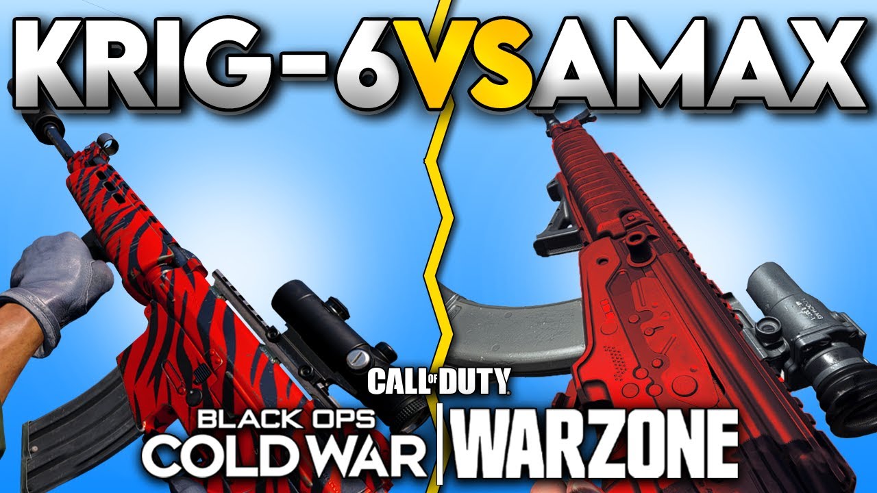 KRIG-6 vs AMAX Comparison! The Best AR in Warzone? (Stats, Best Attachments, and Recoil Pattern)