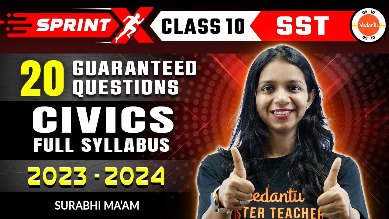 20 Most Important 100% Guaranteed 💯 Questions from Class 10 Civics ✅ 