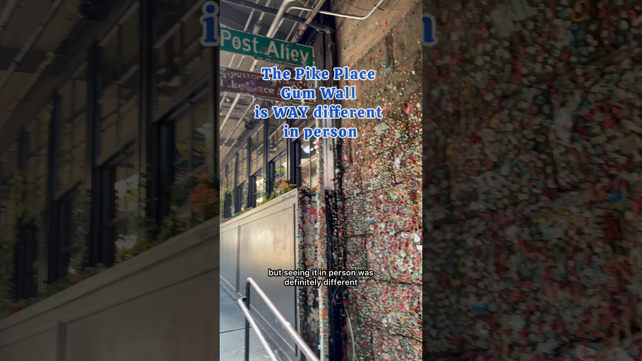 Seattle’s Famous Gum Wall at Pike Place Market Was HUGE!  #Shorts