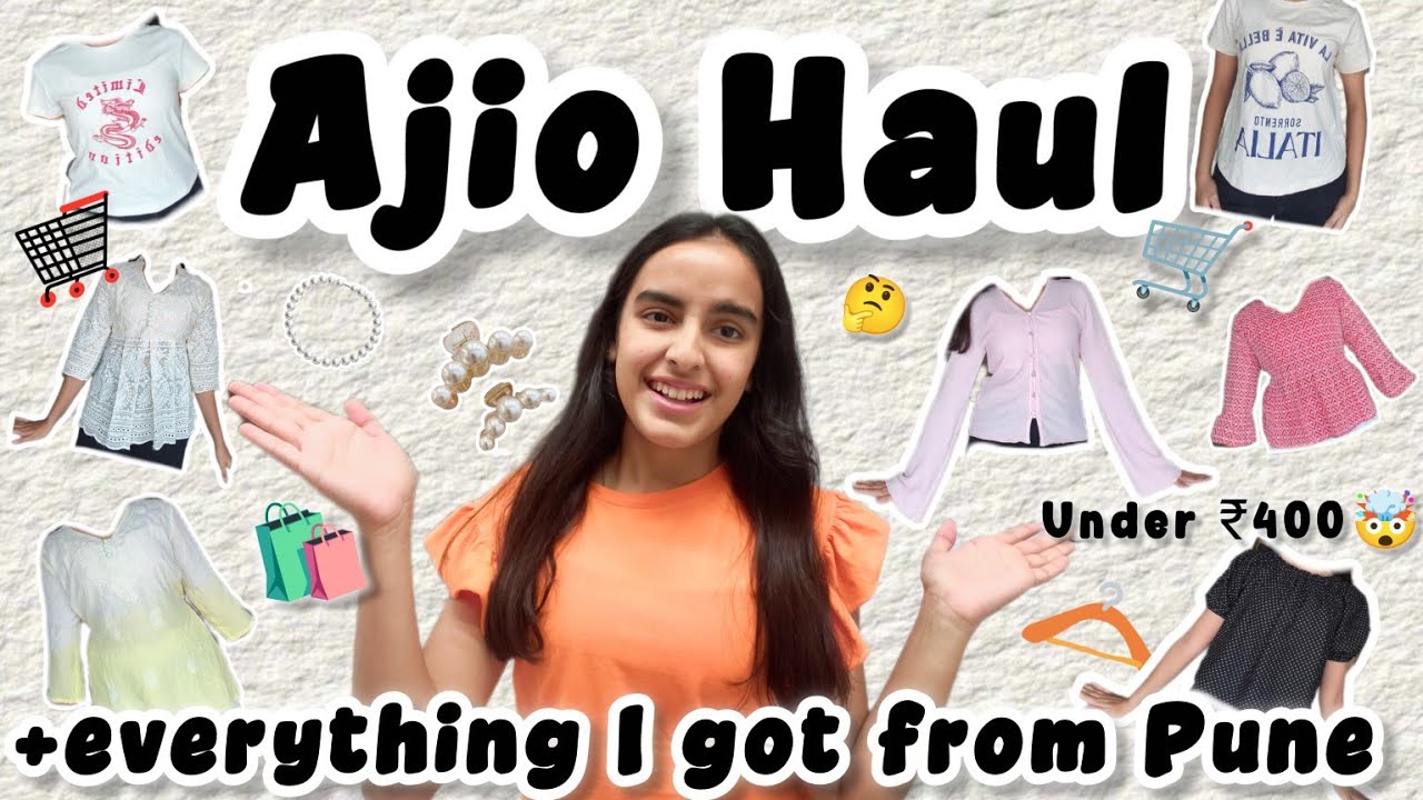 Ajio Haul🛒+Evrything I got from Pune's market!!🛍️| Everything under ₹400🤯🙀