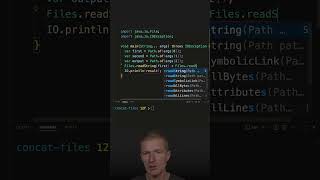 Concatenating Text Files #java #shorts #coding #airhacks