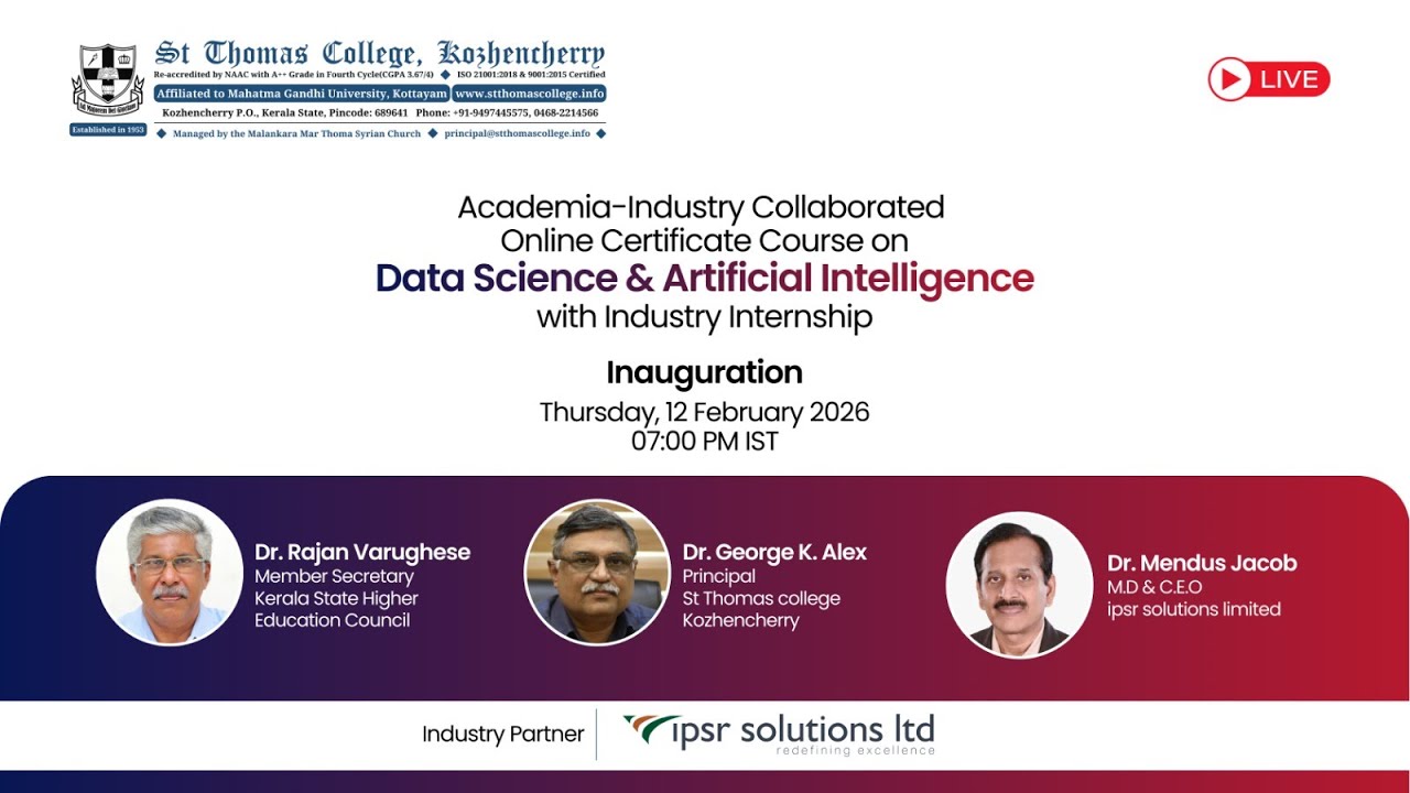 Online Certificate Course on Data Science & Artificial intelligence ...