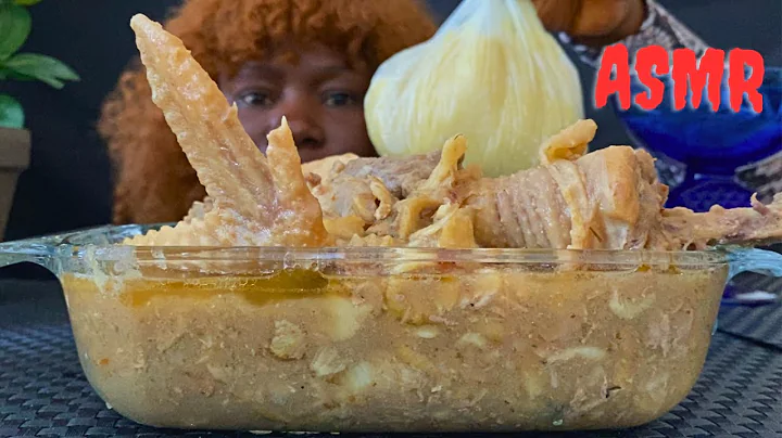 ASMR MUKBANG | WHITE SOUP WITH FUFU | NIGERIAN FOOD ASMR 😋.