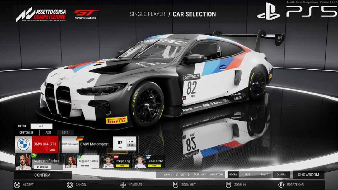 Assetto Corsa Competizione All Car List GT3/GT4 (M4 GT3 + Livery 2021