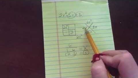 Factoring using area models