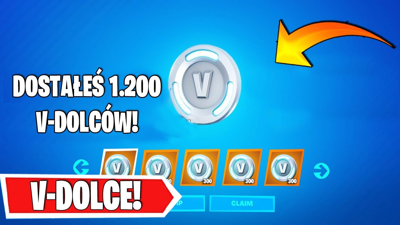 1 200 V-DOLCÓW ROZDAWANE PRZEZ EPIC GAMES! *FORTNITE ZWRACA VDOLCE!* - Fortnite