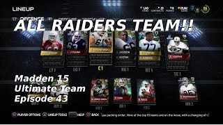 This is my famous all raiders squad!! done it every year! and here
another one for mut 15. madden 15 ultimate team wager matches, ...