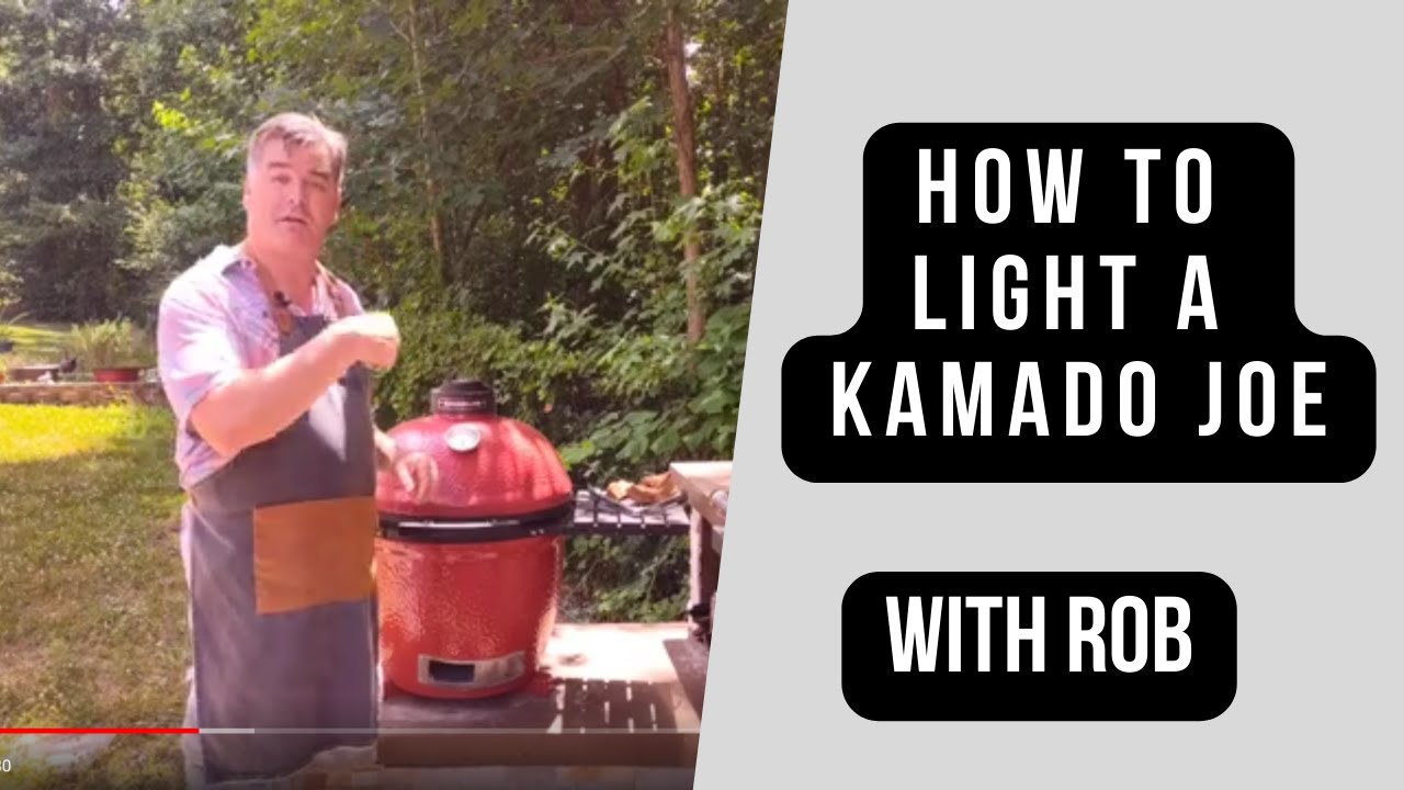 Lighting a Kamado Grill - Using a Chimney to Start Kamado Joe - YouTube