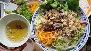 Bún bò Nam Bộ + vaření nudlí + zálivka