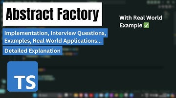 Abstract Factory Pattern in Typescript | Creational Design patterns | Real World Example