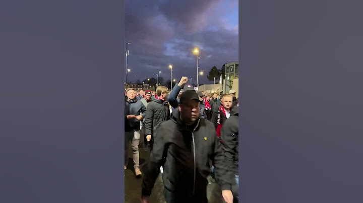 AZ Alkmaar fans on their way to the Tottenham stadium