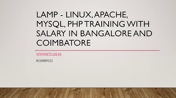 LAMP   Linux, Apache, MySql, PHP Training with salary in Bangalore and Coimbatore-www.etcoe.in