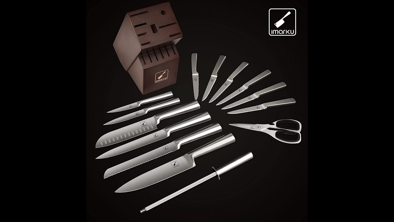 Set - imarku Kitchen Knife Set 15 Piece Japanese Stainless Steel