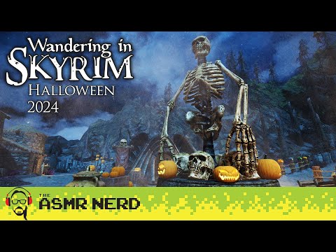 ASMR | Wandering in Skyrim Halloween 2024 🎃💀 [tingly whispering & relaxing ambient sounds]