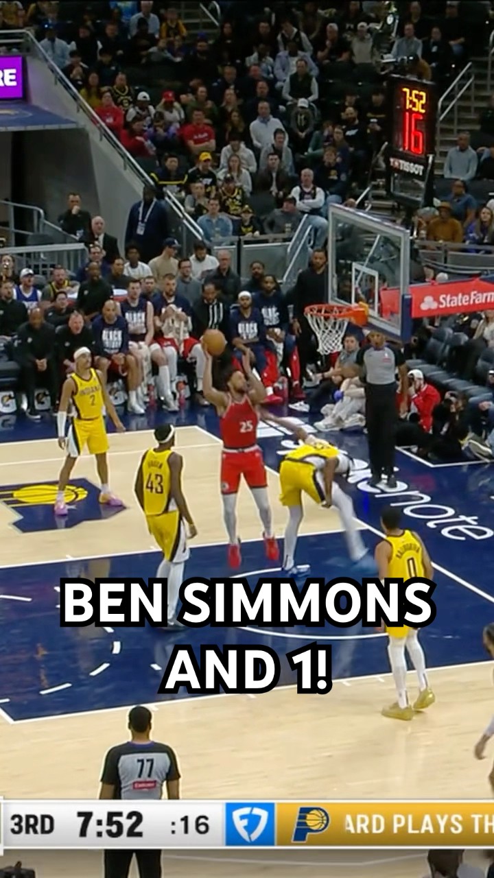 Ben Simmons gets the And 1 on Myles Turner