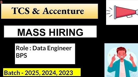 #64 Accenture & TCS Off Campus Mass Hiring Announced | 2025, 2024, 2023 batch