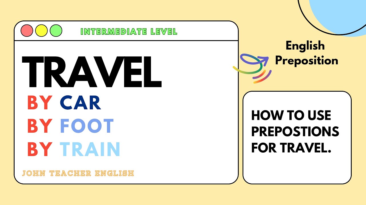 How to Use the English Preposition by: (by car, by foot, by boat, by ...