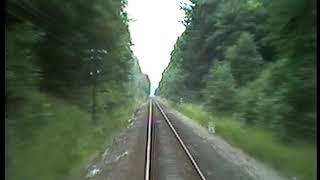 Schienenbus im Jahr 1982 auf der württembergischen Schwarzwaldbahn zwischen Calw und Weil der Stadt.