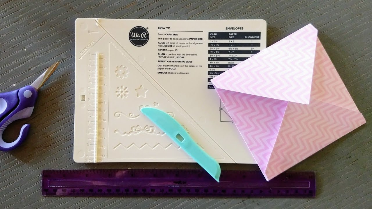 Como hacer sobres con la mini plegadora de WRMK