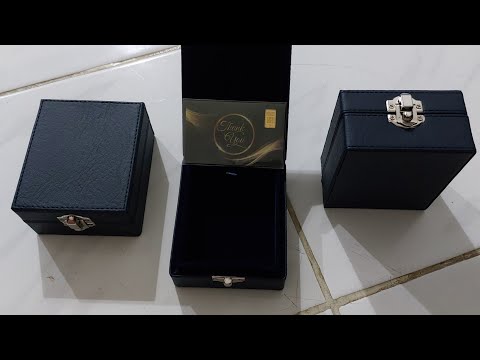 TEMPAT PERHIASAN KOTAK EMAS BOX KULIT ASLI PREMIUM MENYIMPAN LOGAM MULIA ANTAM UBS KALUNG LIONTIN