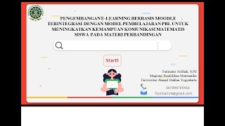 Pengembangan Elearning Berbasis Moodle  Dengan Model  Pbl Untuk Meningkatkan Komunikasi Matematis