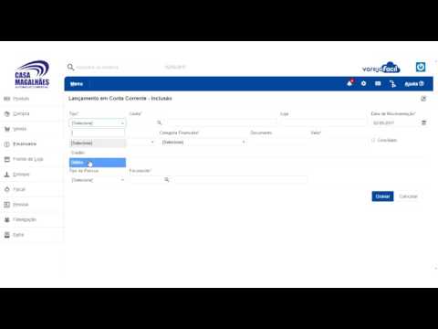 varejofacil - Tesouraria - Lançamentos