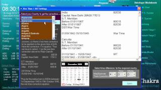 War Time Correction, Summer time, settings database in Kundli Chakra 2012