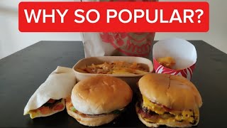 FIRST EVER WENDY'S!! Baconator, SPICY chicken burger, nuggets, chili cheese fries, curry wrap review