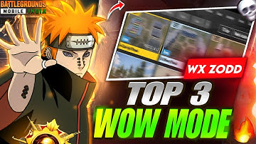 🔥BGMI Top 3 Best WOW Mode 📈 #bgmi #wow mode #trending