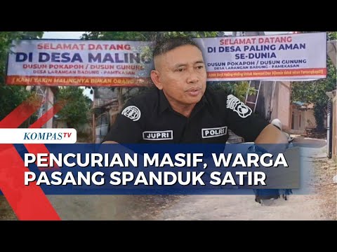 Warga Geram Pencurian Masif Tak Terungkap Baliho Desa Maling Dipasang Di Pamekasan