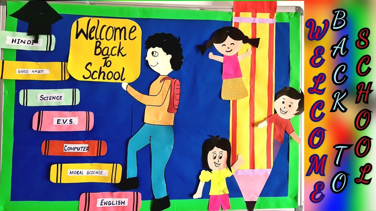 Welcome Back To School Bulletin Board Ideas /Welcome Back School Bulletin  Board - Youtube