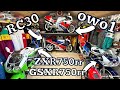 One mans Bike collection, Manx Norton, owo1, RC30, GSXR750RR, ZXR750RR