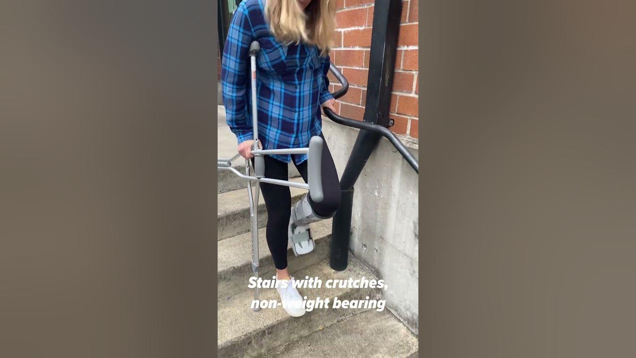 Stairs with crutches non weight bearing youtube