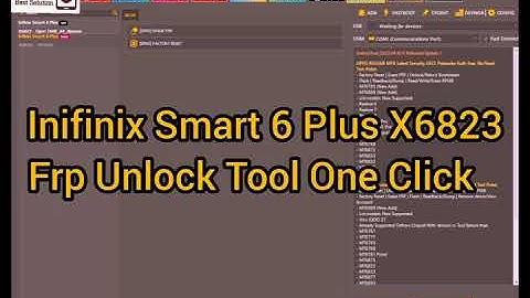 Inifinix Smart 6 Plus Frp unlock tool  x6823 one click