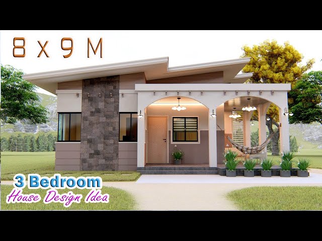 Small House Design | 8 X 9 Meters | 3 Bedroom | Simple Life In A Farmhouse  - Youtube