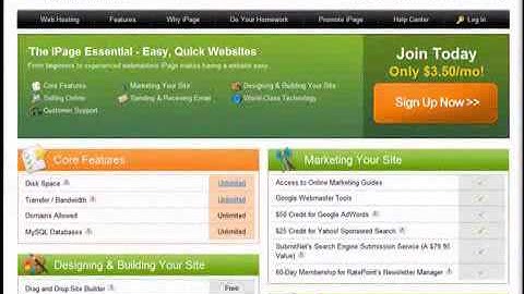 Get your website online:iPage Hosting Review - $3.75/m, Free Domain,
