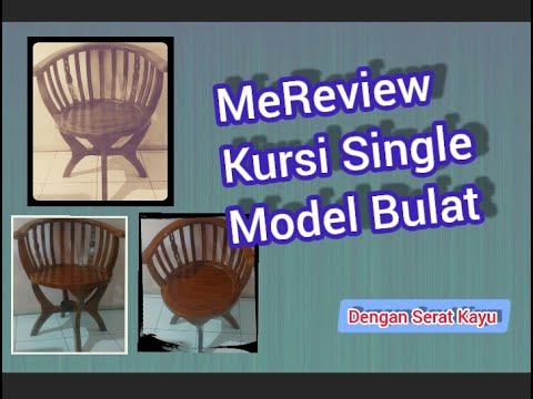 MeReview Kursi  Single Model  Bulat  Dengan Serat Kayu  