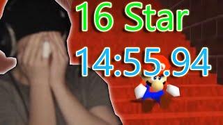 Super Mario 64 16 Star in 14:55.94 (6th Place)