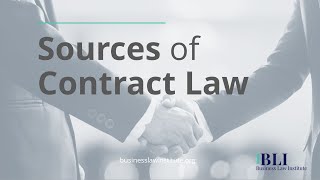 Sources of Contract Law