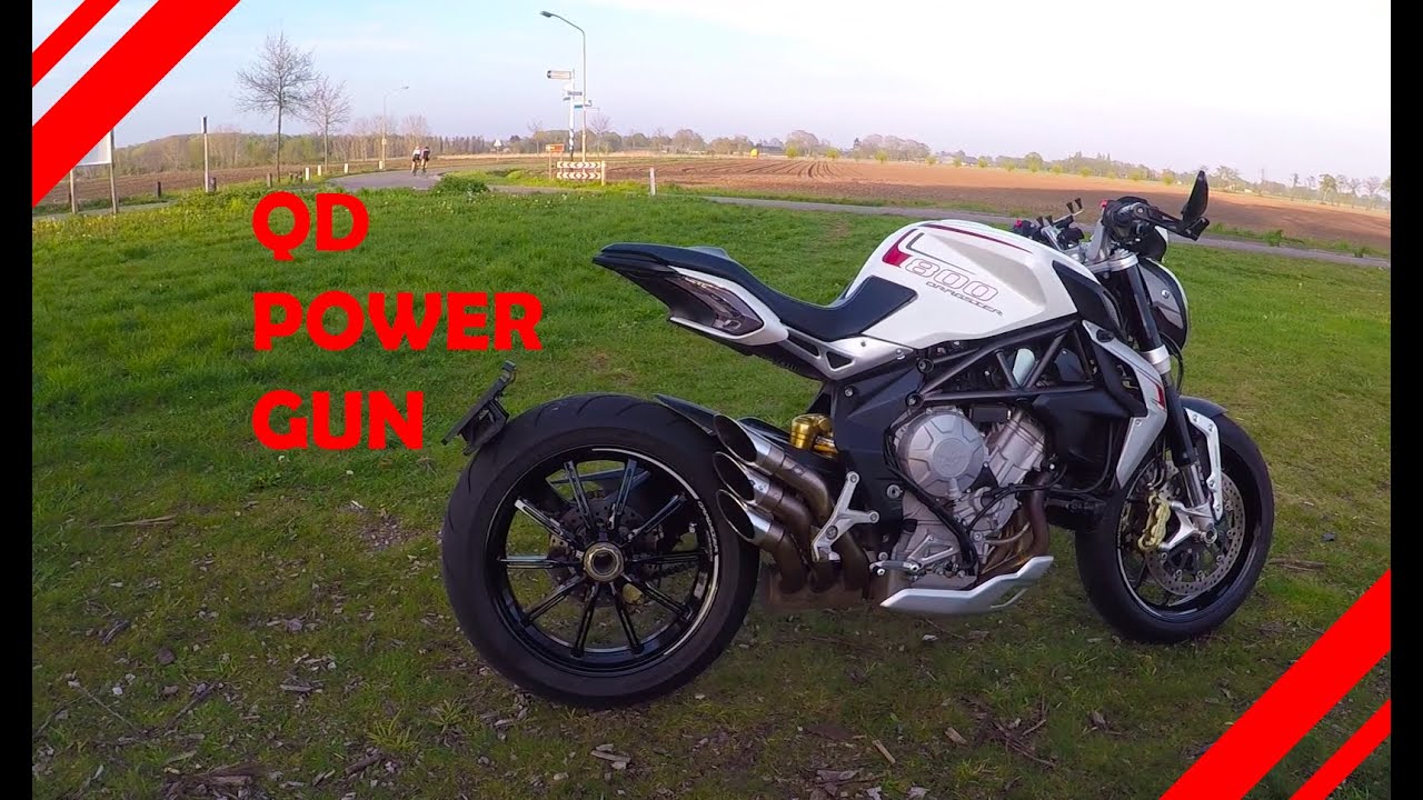 QD Power Gun Exhaust MV Agusta Dragster 800 Brutale Sound & Acceleration