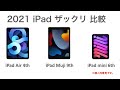 2021 iPad 3機種　ザックリ比較【Air第4世代、無印第9世代、mini第6世代】