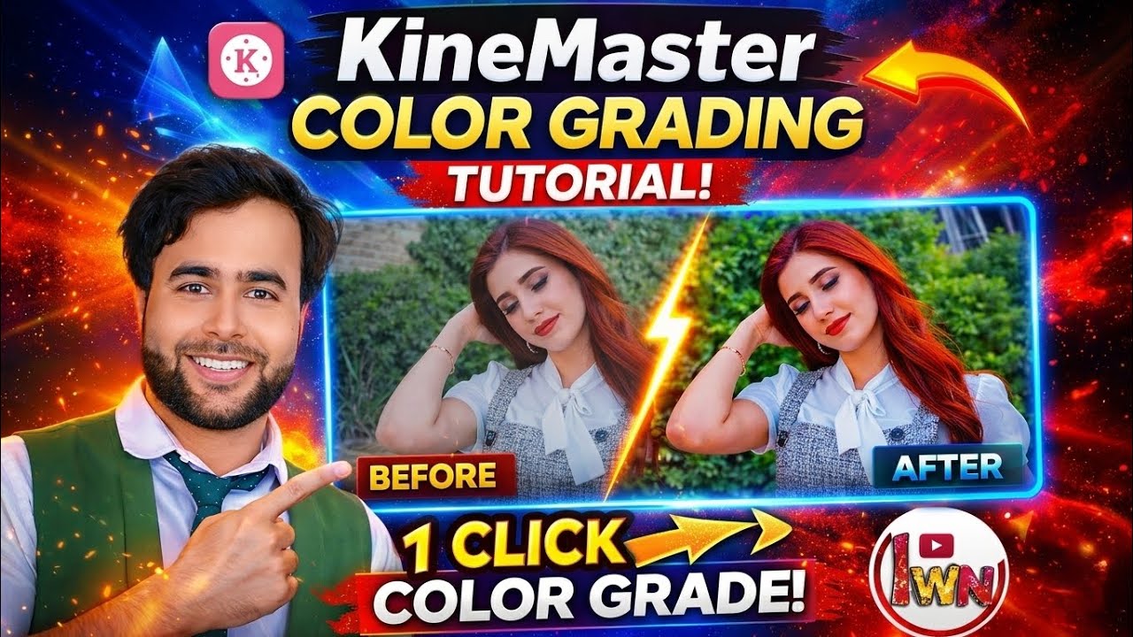 One Click Color Grade KineMaster Color Grading Tutorial ๐ฅ | 1-Click Secret Trick ๐ฑ | Before ...