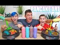 HOW TO MAKE PANCAKE ART, PANCAKE CEREAL... AND A MESS! (Step by Step)