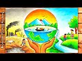 Save environment drawingworld earth day poster painting pollution drawing