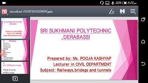 Chapter 2(Railway surveys) (RAILWAYS,BRIDGES,TUNNELS) CIVIL Engg. sem 5th
