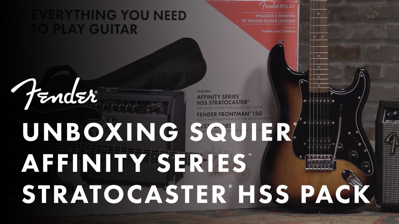 Unboxing The Squier Affinity HSS Stratocaster Pack  Fender