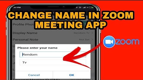 How to change name in zoom meeting app