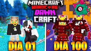 SOBREVIVI 100 DIAS NO DAWNCRAFT DO MINECRAFT HARDCORE EM DUPLA  O FILME