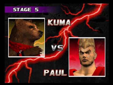 Tekken 3 ( PS1 ) - Kuma - Arcade Mode - Original Music ( May 7, 2018 )